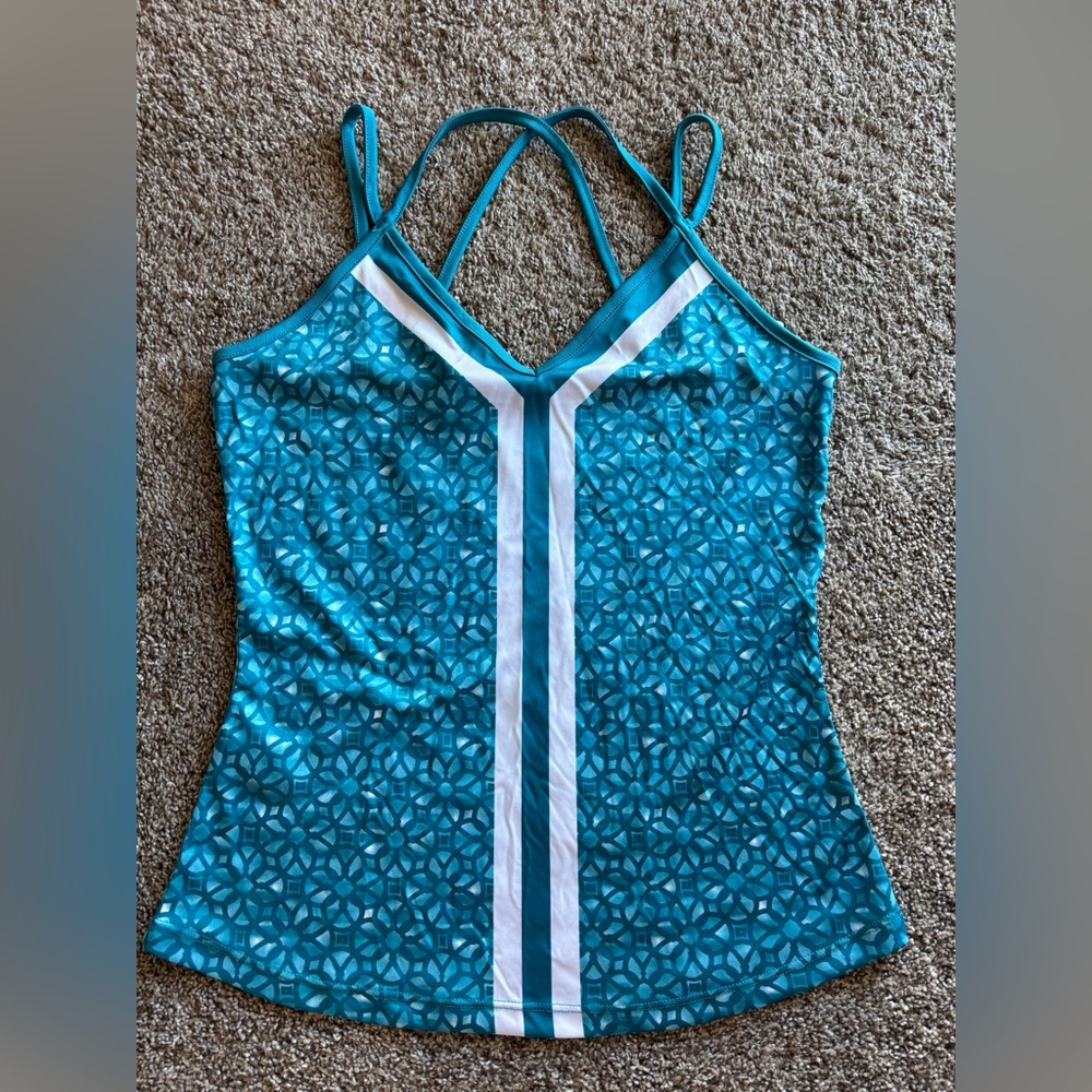 NWT! Grand Slam Performance mosaic print pickleball tank Strappy back sz medium